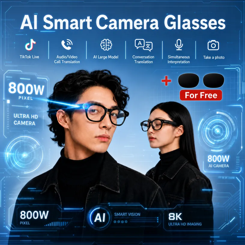 Audio Music Online - AI Smart Shooting Glasses, Support Douyin