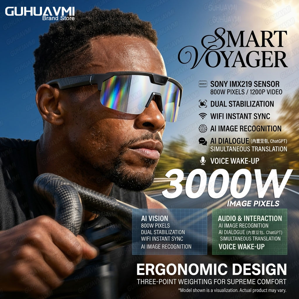Audio Music Videos - Photochromic Smart Glasses 1200P HD Camera