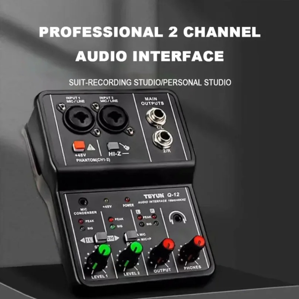Audio Interface Usb - 2 Channels Professional Audio Interface Sound
