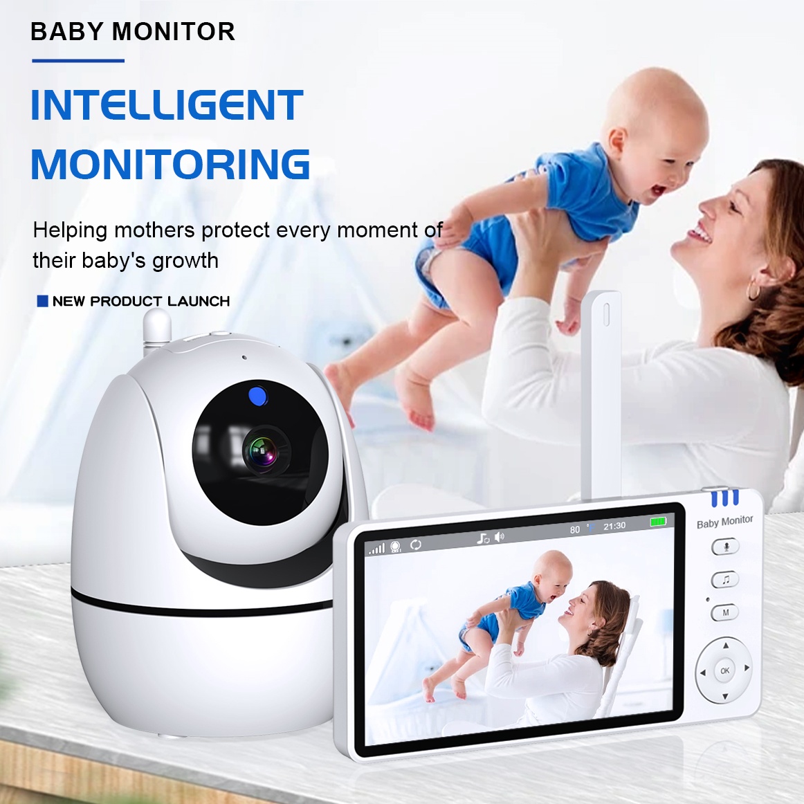 Audio Music Network - 5 Inch Video Baby Monitor 2.4G