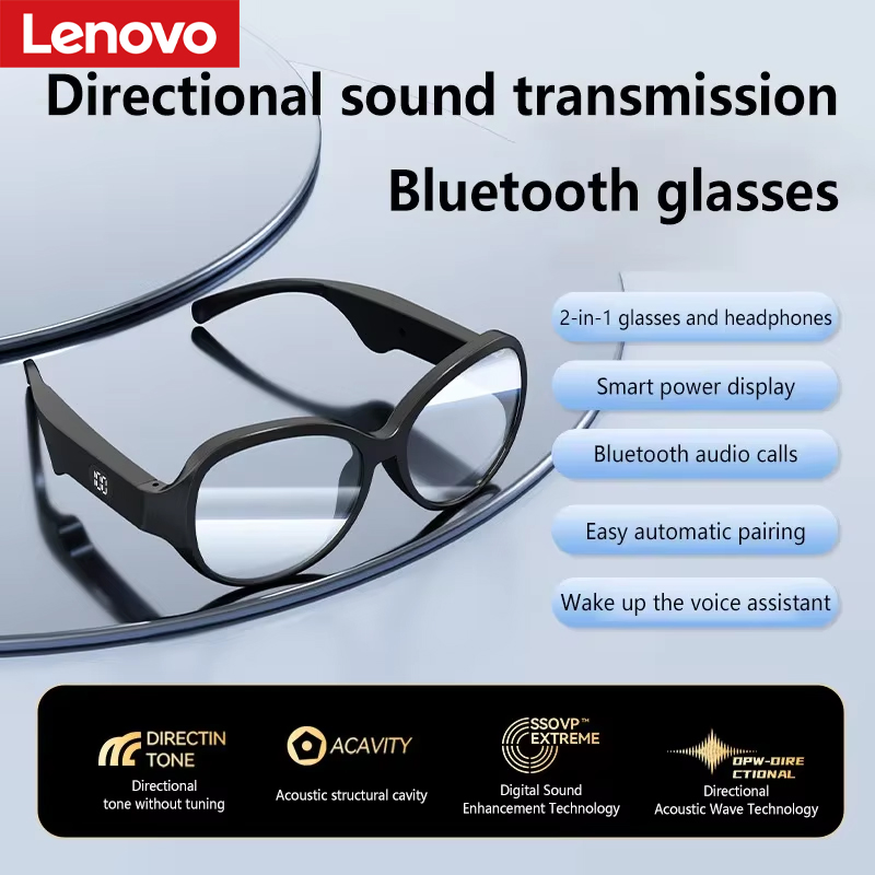 Audio Music Voice - Lenovo Smart Bluetooth Glasses Bluetooth 5.4
