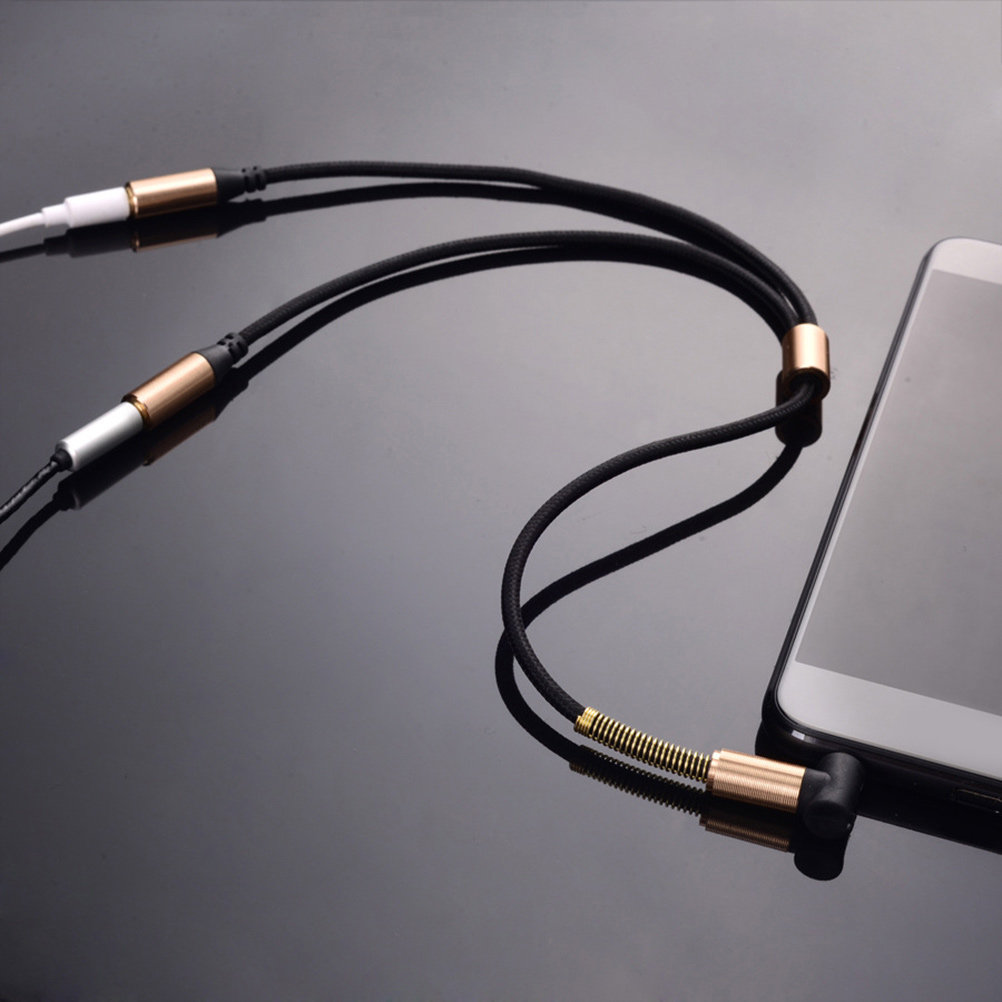Audio Music Online - Dual 3.5mm Audio Line Knitted Cable