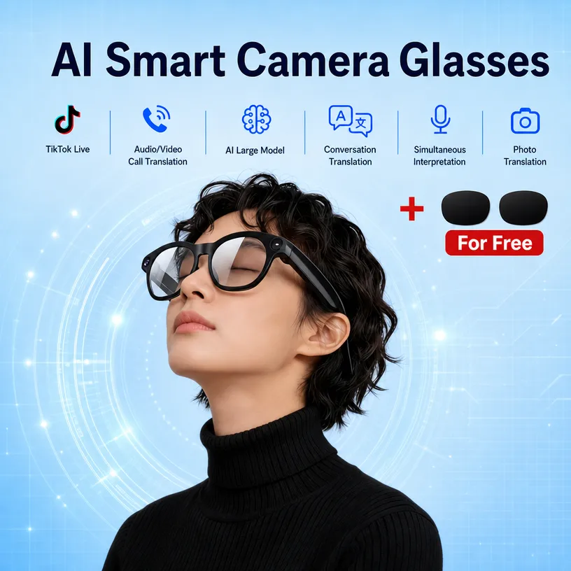 AI Smart Shooting Glasses, Sup - Audio Music Online ulasan dan harga