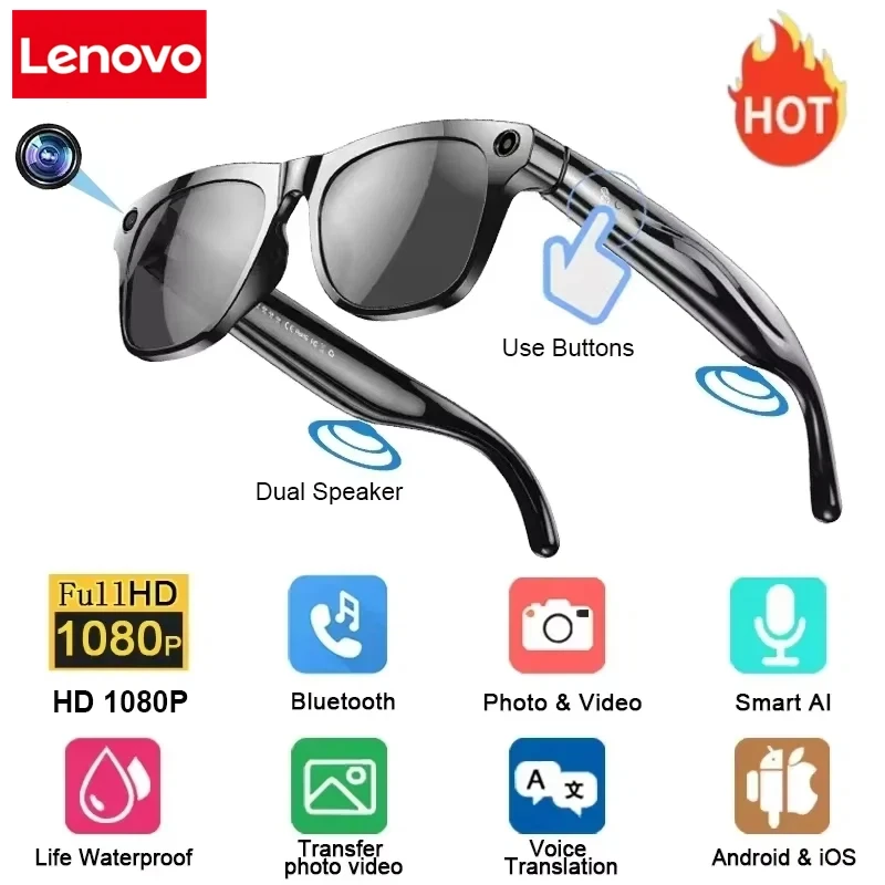 Lenovo 8K Vision AI Eyeglasses - Audio Music Videos ulasan dan harga