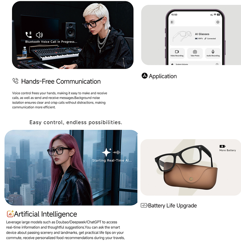 2026 AI smart Glasses HD 800W  - Audio Music Videos ulasan dan harga