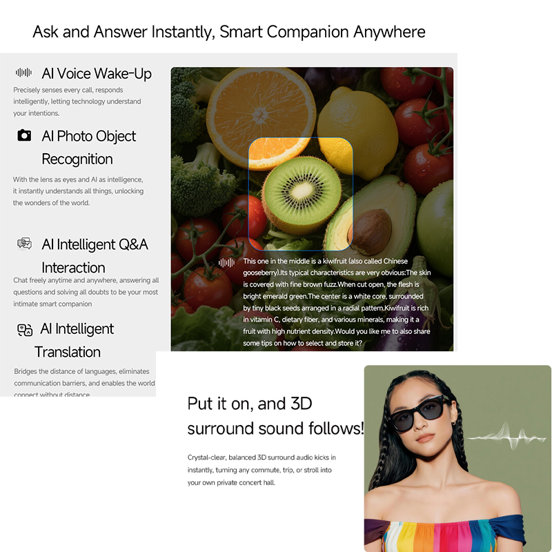 2026 AI smart Glasses HD 800W  - Audio Music Videos ulasan dan harga
