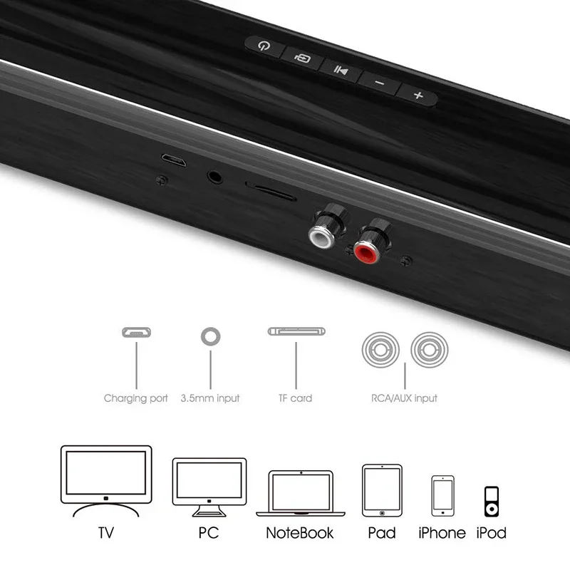 40W Wireless Bluetooth Soundba - Audio Music Visualizer Free ulasan dan harga
