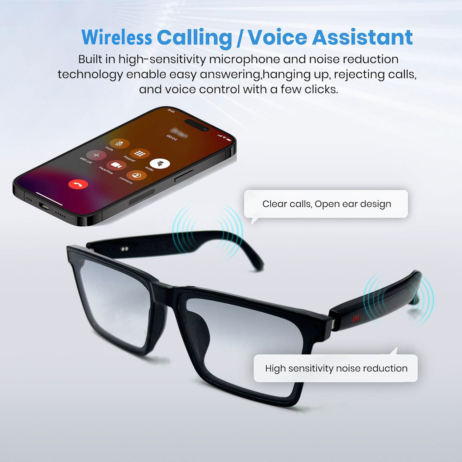 Smart Audio Glasses with Real- - Audio Music Voice ulasan dan harga