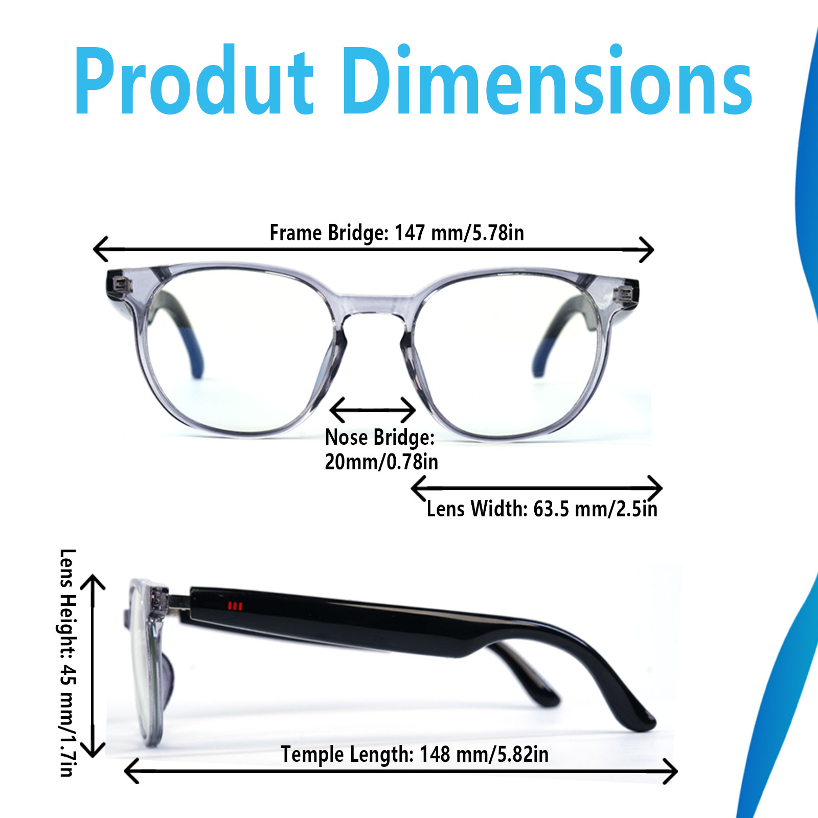 Smart Audio Glasses, Real-Time - Audio Music Voice ulasan dan harga