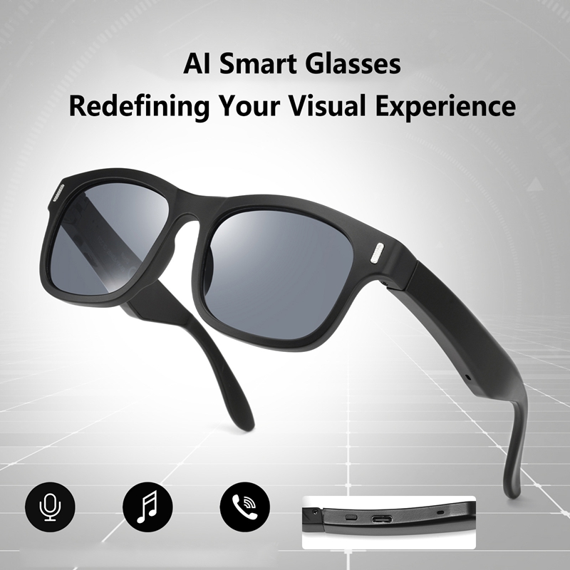 AI Intelligent Sunglasses Blue - Audio Music Voice ulasan dan harga