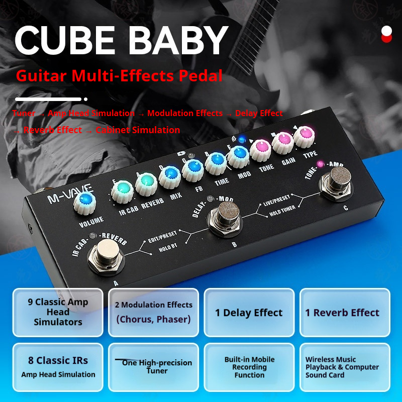 M VAVE Cube Baby Multi Effects - Audio Interface Usb ulasan dan harga