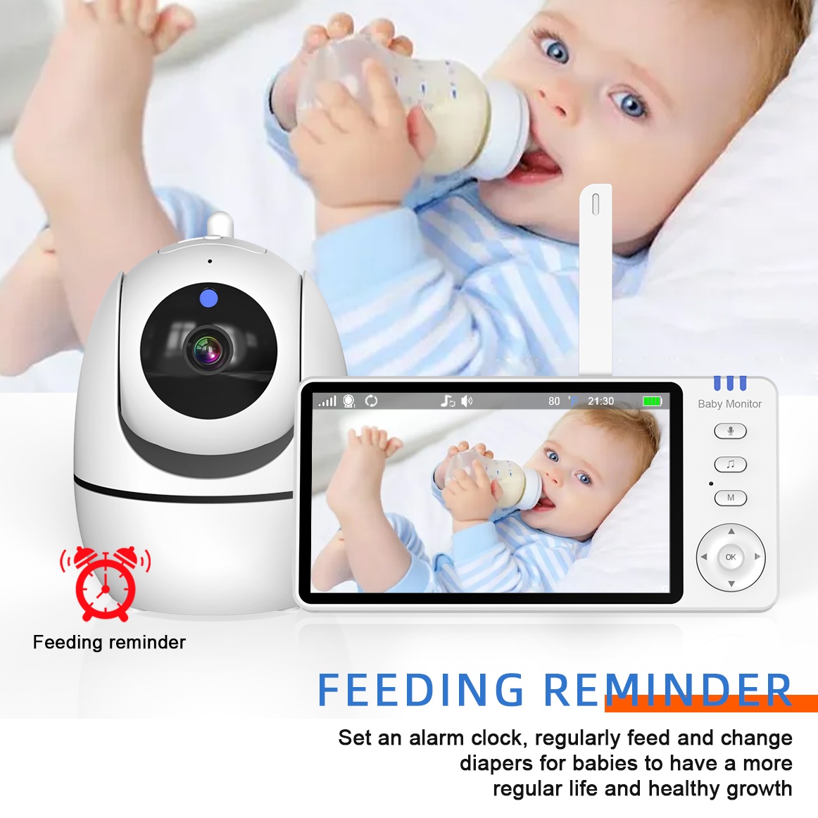 5 Inch Video Baby Monitor 2.4G - Audio Music Network ulasan dan harga