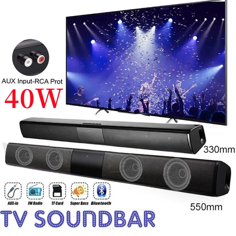 40W Soundbar TV Portable Bluet - Audio Music Visualizer Free ulasan dan harga