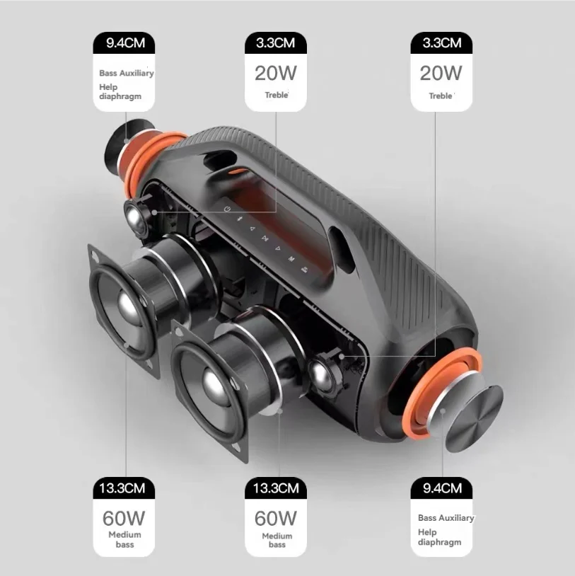 160W Deep Bass Wireless Blueto - Audio X Music ulasan dan harga
