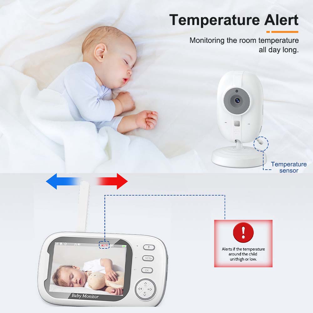 3.5'' Video Baby Monitor 2.4G  - Audio Music Videos ulasan dan harga