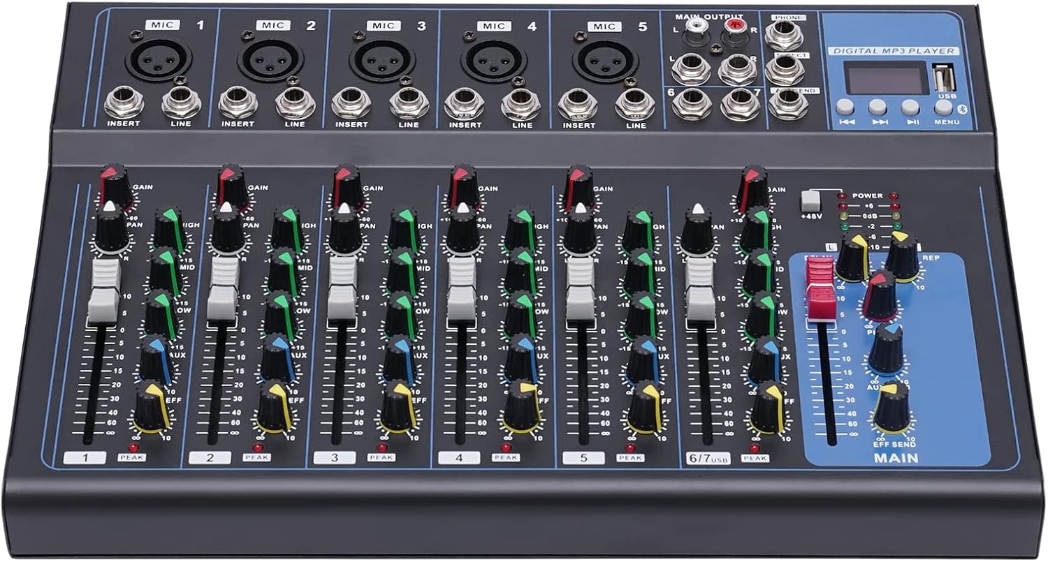 7 Channel Bluetooth Mixer Audi - Audio Interface Usb ulasan dan harga